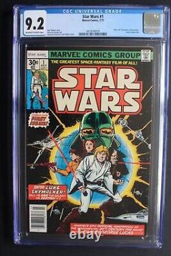 STAR WARS #1 1st Luke, Leia, Darth Vader 1977 MARVEL Pre-Movie 1st Print CGC 9.2 STAR WARS #1 1st Luke, Leia, Darth Vader 1977 MARVEL Pre-Movie 1st Print CGC 9.2