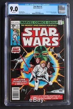 STAR WARS #1 1st Print Luke Leia Darth Vader Marvel comic 1977 Pre-Film CGC 9.0