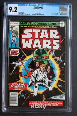 STAR WARS #1 1st Print Luke Leia Darth Vader Marvel comic 1977 Pre-Film CGC 9.2