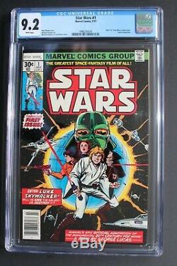 STAR WARS #1 1st Print Luke Leia Darth Vader Marvel comic 1977 Pre-Film CGC 9.2