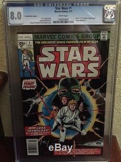 Star Wars #1 35 Cent Variant (1977, Marvel). 35 Graded Cgc 8.0 White Pages
