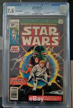 STAR WARS #1 35 cent variant CGC 7.5 MEGA KEY GRAIL OW Pages 1977