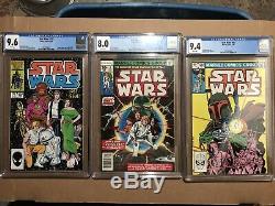 STAR WARS #1 68 107 CGC 8.0 9.4 9.6 Set 1977 Marvel Darth Vader Boba Fett VF/NM
