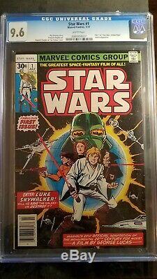 STAR WARS #1 7/77 (Jul 1977, MARVEL) CGC 9.6 WHITE PAGES STAR WARS A NEW HOPE