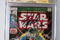 STAR WARS 1 CGC 8.0 1977 1st Print 8X Signed Lee Thomas Chaykin Mayhew Daniels
