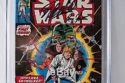 STAR WARS 1 CGC 8.0 1977 8X Signed Stan Lee Thomas Chaykin Mayhew Daniels Prowse