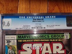 STAR WARS #1 CGC 9.6 Marvel July 1977 Comic Book WHITE Pages
