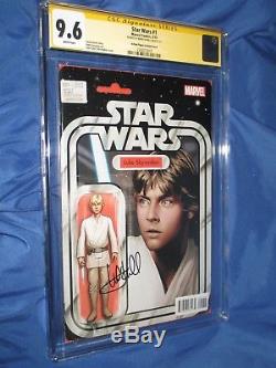 STAR WARS #1 CGC 9.6 SS Signed Mark Hamill/Luke Skywalker Action Figure Variant