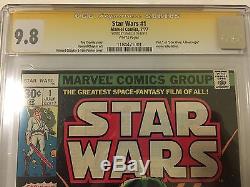 Star Wars # 1 Cgc 9.8 Signed By Stan Lee 1977 1st Print White Pages Marvel