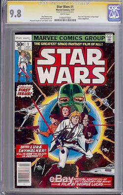 Star Wars #1 Cgc 9.8 Ss Stan Lee Awesome Key Issue 1977 Force Awakens Movie Now