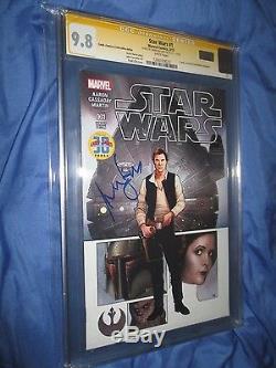STAR WARS #1 CGC 9.8 SS Signed HARRISON FORD/HAN SOLO Marvel Comics