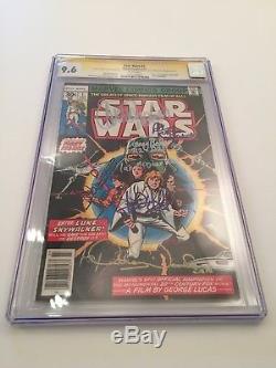 STAR WARS #1 CGC-SS 9.6 SIGNED 7x CARRIE FISHER MARK HAMILL PROWSE MCDIARM 1977