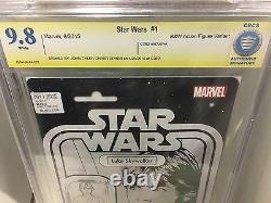 STAR WARS #1 Luke B&W Sketch Variant C2E2 RARE CBCS SS 9.8 Figure Variant JTC