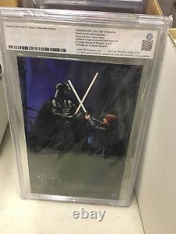 STAR WARS #1 Luke B&W Sketch Variant C2E2 RARE CBCS SS 9.8 Figure Variant JTC