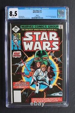 STAR WARS #1 Luke Leia Darth Vader 35¢ Direct Black Diamond 1977 REPRINT CGC 8.5