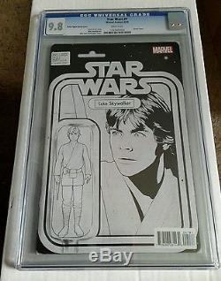 STAR WARS #1 Luke Skywalker Action Figure Sketch Variant C2E2 2015 RARE CGC 9.8