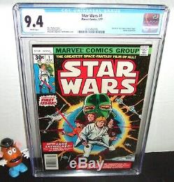 STAR WARS #1 MARVEL 1977 A NEW HOPE 1st APPEAR LUKE LEIA HAN VADER CGC 9.4 NM