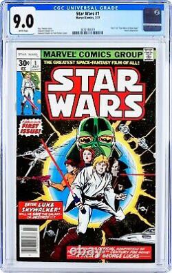 STAR WARS #1 MARVEL COMICS 1977 Original 1st Print CGC GRADED 9.0 MINT