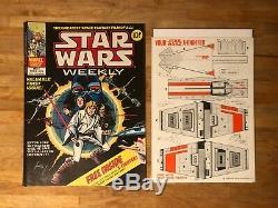 STAR WARS #1 Marvel Bronze Age Comics Uk Weekly Free Gift X-Fighter High Grade