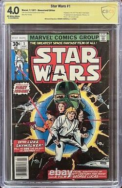 STAR WARS # 1 NEWSSTAND CBCS 4.0 1st Print SIGNED by Howard Chaykin