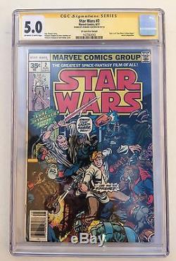 Star Wars #2 1977 35 Cent Barcode First Print Variant Cgc Signed Howard Chaykin