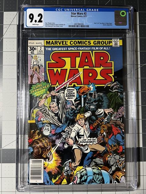 Star Wars #2 Cgc 9.2 Nm- White Pages 1st Obi Wan Kenobi Han Solo Chewbacca Jabba