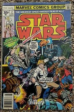 Star Wars 2 Rare 35 Cent Price Variant August 1977 Marvel Comics 1st Han Solo Fn