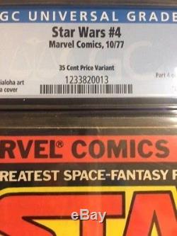 STAR WARS #4 35 cent price variant 35c CGC 4.5 VG+ Very Good Marvel 1977 WHITE