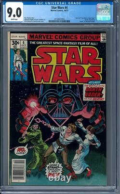 STAR WARS #4 CGC 9.0 (10/77) Marvel Comics white pages STAR WARS #4 CGC 9.0 (10/77) Marvel Comics white pages