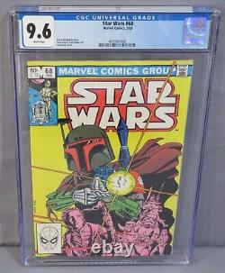 STAR WARS #68 (Boba Fett cover app) CGC 9.6 NM+ White Pages Marvel Comics 1983