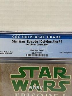 STAR WARS EPISODE I QUI-GON JINN #1 CGC 9.8 1999 photo cover variant STAR WARS EPISODE I QUI-GON JINN #1 CGC 9.8 1999 photo cover variant