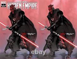 STAR WARS HIDDEN EMPIRE #1 Mike Mayhew Studio Variant A & B Full Duo Sig withCOA