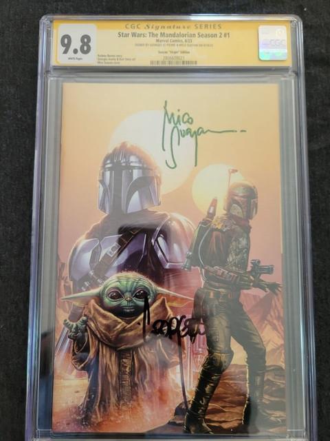 Star Wars Mandalorian #1 Cgc Ss 9.8 Signed Mico Suayan And St-pierre