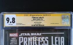 Star Wars Princess Leia #1 Marvel Signed Autograph By Carrie Fisher Cgc 9.8