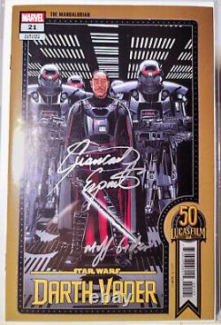 STAR WARS Signed GIANCARLO ESPOSITO COA Mandalorian VARIANT NM 9.6 + 9.8 RARE