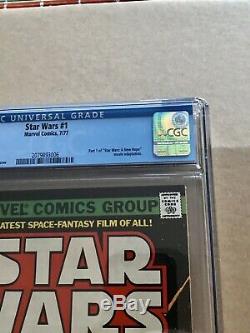 STAR WARS number 1 COMIC BOOK 1977 First Print CGC WHITE PAGES 9.6. Just Came