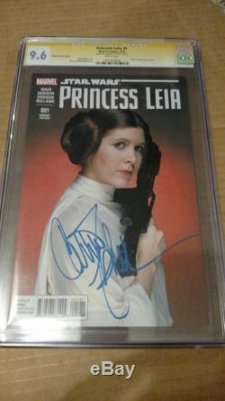 SW Princess Leia #1 (movie variant cover) CGC 9.6 signed by Carrie Fisher