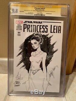 Sexy Princess Leia SCOTT J. CAMPBELL ORIGINAL ART SKETCH cover Star Wars CGC 9.8