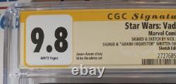 Signed Cgc Rupert Friend Grand Inquisitor Sketch Star Wars Vader Down #1 9.8