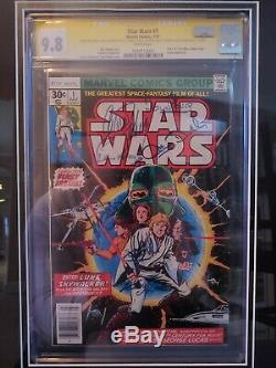 Star Wars 1977 Comic #1 Cgc 9.8 Ford+hamill+fisher+daniels+mayhew+prowse+baker