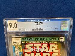 Star Wars #1, 1977, 1st Print, CGC 9.0, Newsstand, White Pages, A New Hope