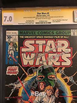Star Wars #1 1977 CGC 7.0 SS Signed 6x By Hamill, Fisher, McDiarmid, Mayhew