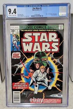 Star Wars #1 (1977) CGC 9.4 1st appearances Skywalker Vader Marvel Comics Key