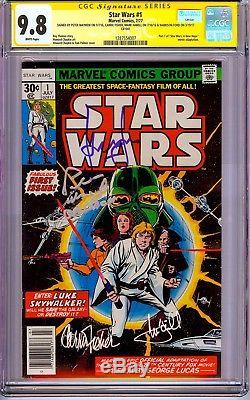 Star Wars #1 1977 CGC 9.8 SS X4 Harrison Ford, Carrie Fisher, Hamil & Mayhew