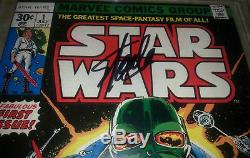 Star Wars #1 (1977) CGC SS 9.0 Signed 3X STAN LEE MARK HAMILL CHAYKIN Signature