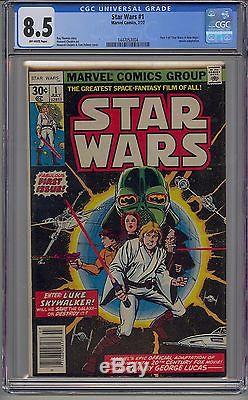 Star Wars #1 1977 Cgc 8.5 Off-white Pages Marvel Rip Carrie Fisher