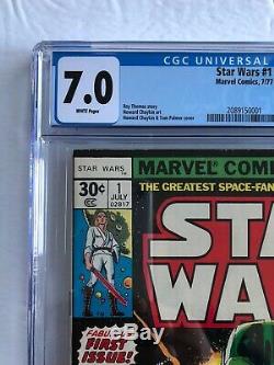 Star Wars # 1 -1977 -Marvel Comics Part 1 of Star Wars A New Hope CGC grade 7