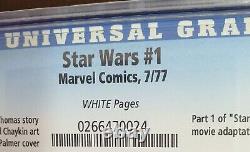 Star Wars #1 1977 Original FIRST PRINT Marvel comic CGC 9.4 WHITE PAGES