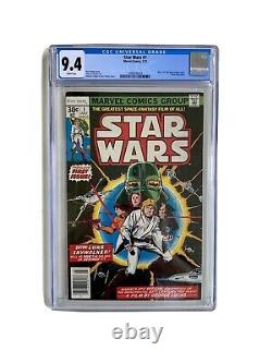 Star Wars #1 1977 Original FIRST PRINT comic- WHITE PAGES JUST ARRIVED CGC 9.4
