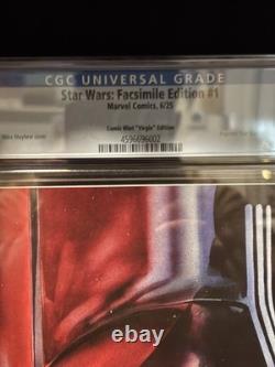 Star Wars #1 1Facsimile Edition 2025 Mike Mayhew Virgin CGC 9.8